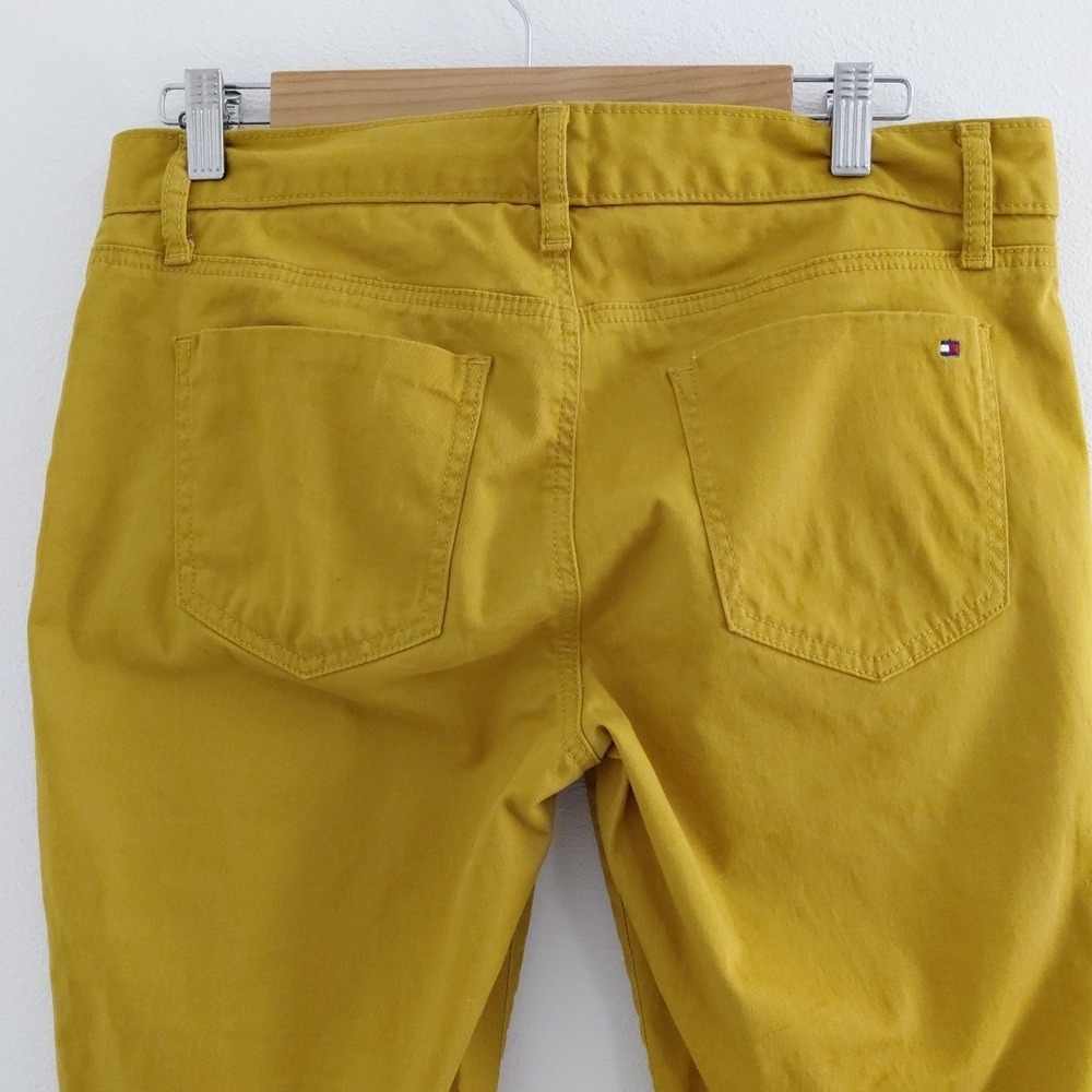 Tommy Hilfiger FREEDOM SKINNY Jeans Size 8 Pants Mustard Yellow Chino Retro Fall - Picture 4 of 10